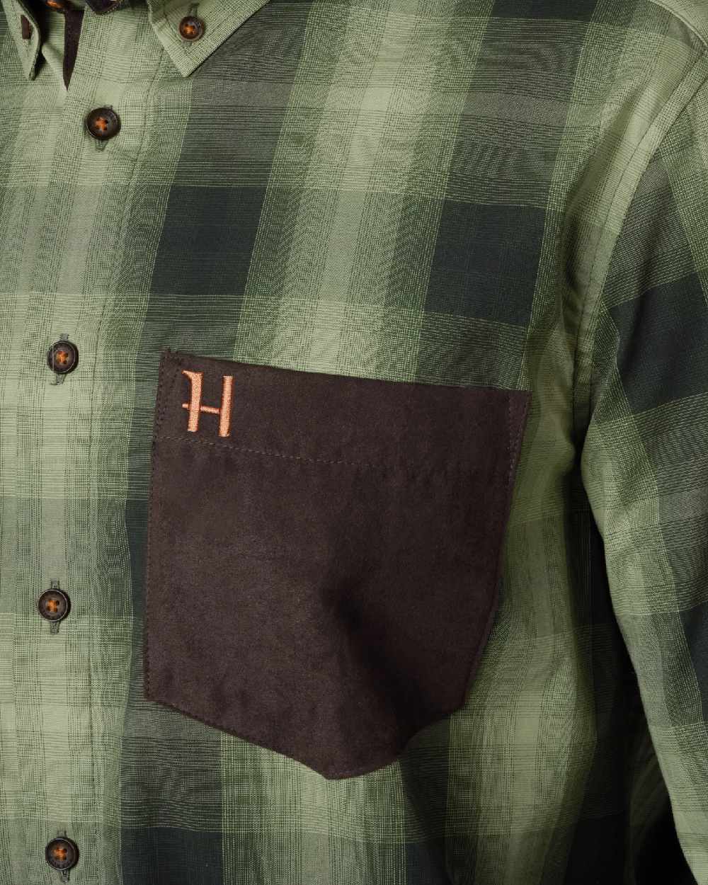 Duffel Green Coloured Harkila Akkan Shirt on white background