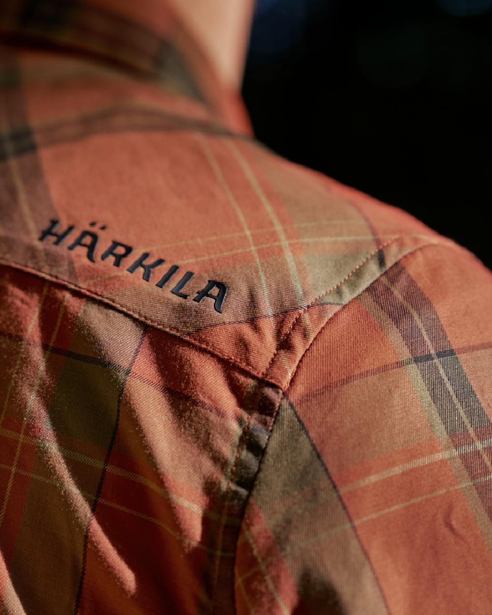 Arabian Spice Coloured Harkila Anker Long Sleeve Shirt on outdoor background