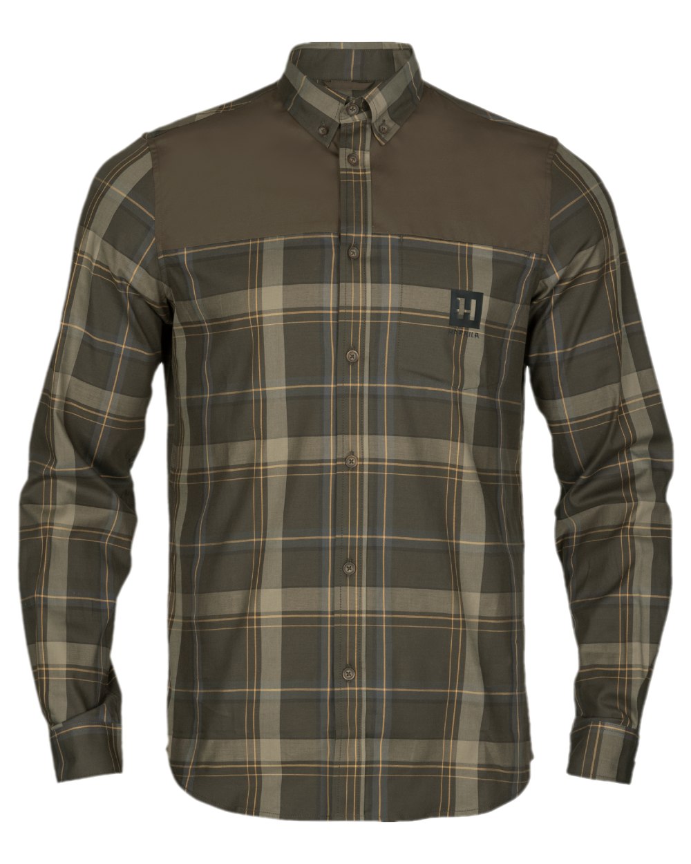 Willow Green Coloured Harkila Anker Long Sleeve Shirt on white background