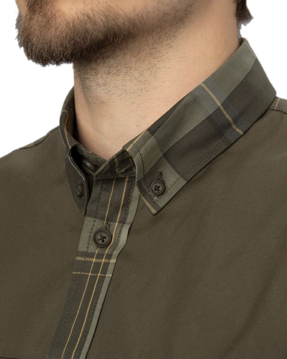 Willow Green Coloured Harkila Anker Long Sleeve Shirt on white background