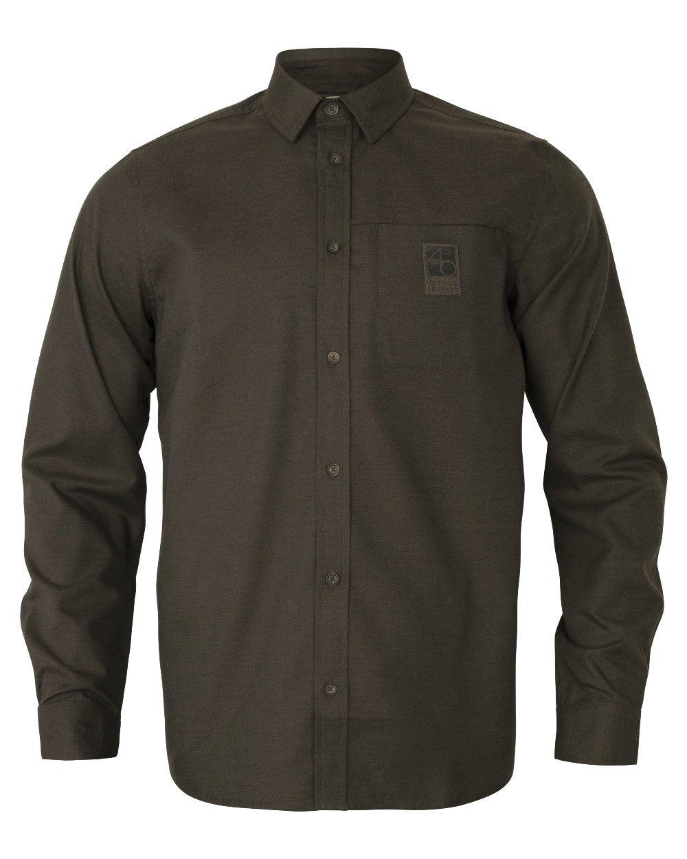 Willow Green coloured Harkila Anniversary Long Sleeve Shirt on white background