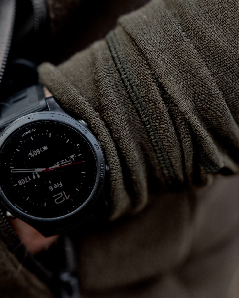 Shadow Brown Coloured Harkila Aspire Base Layer Set on outdoor background