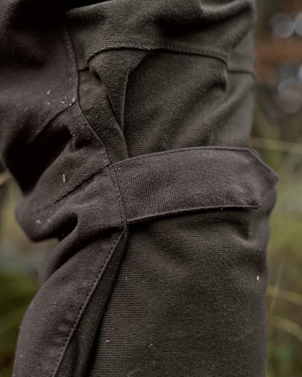 Hunting Green Shadow Brown Coloured Harkila Aspire HWS Trousers on forest background