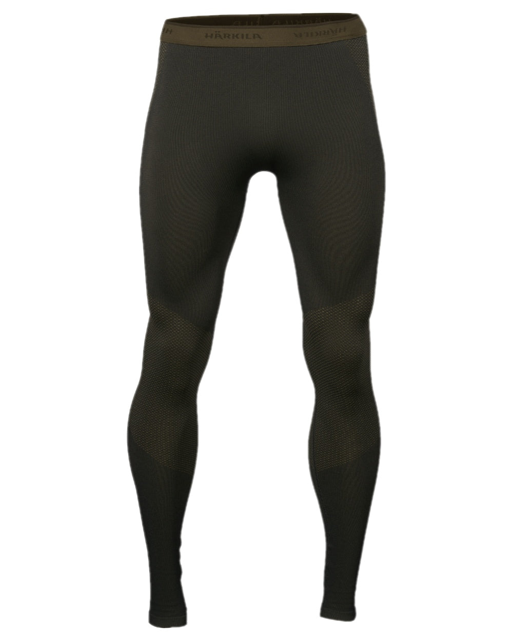 Dark Willow Green Coloured Harkila Base Active Long Johns on white background