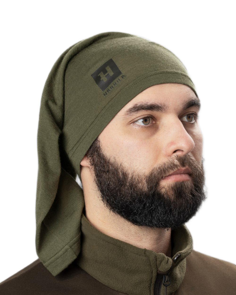 Dark Olive Coloured Harkila Base All Season Tubular Limited Edition on white background