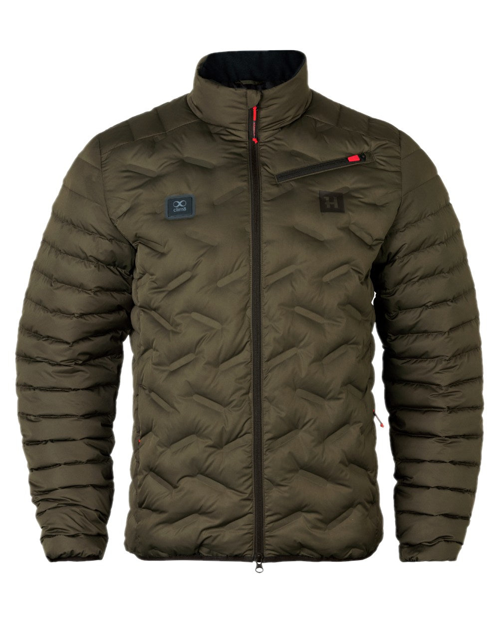 Willow Green Coloured Harkila Clim8 Insulated Jacket on white background