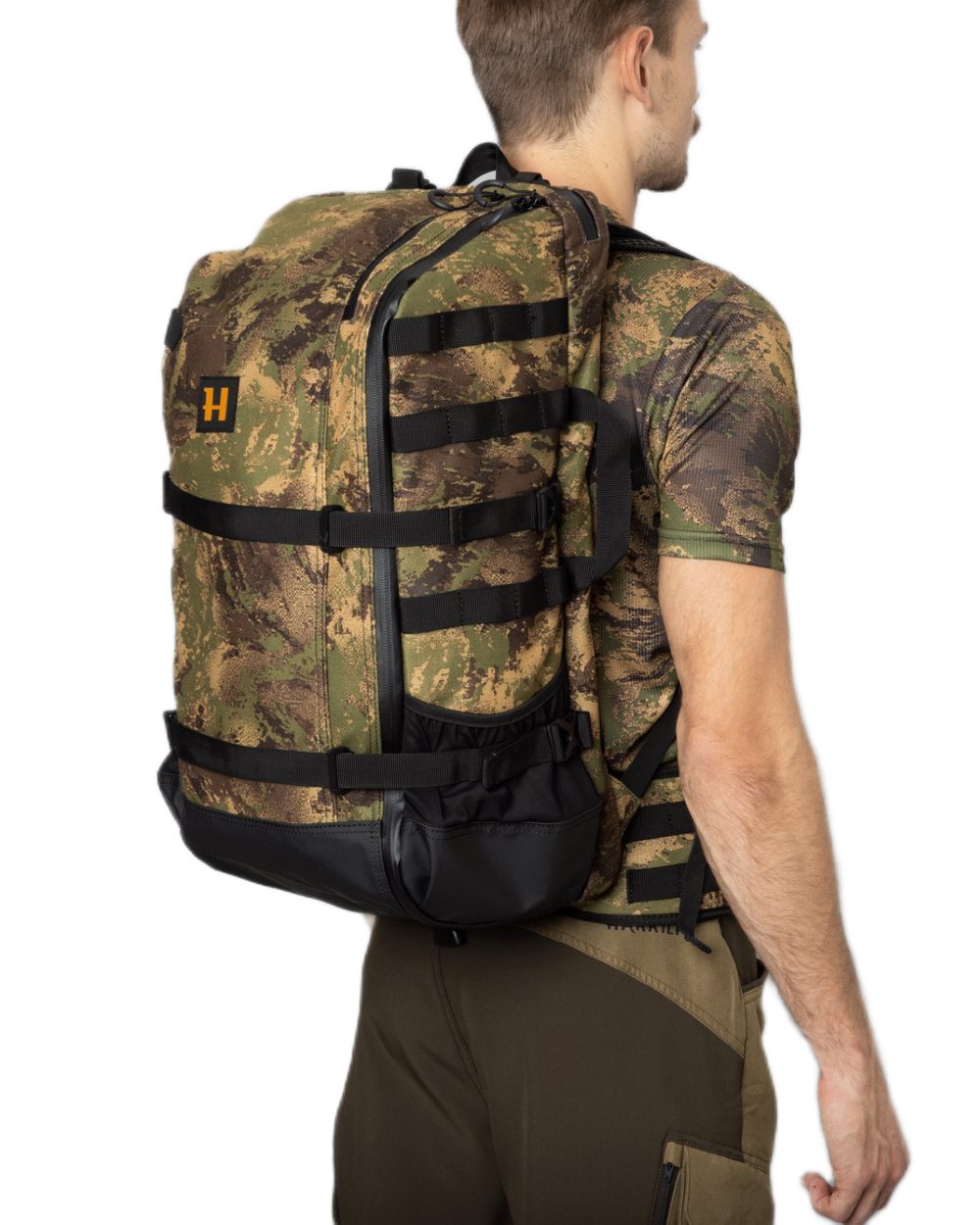 Axis MSP Forest Coloured Harkila Deer Stalker Backpack on white background