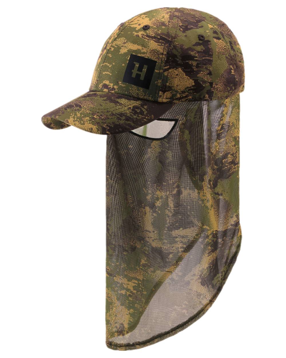 AXIS Forest Coloured Harkila Deer Stalker Camo Cap With Mesh on white background