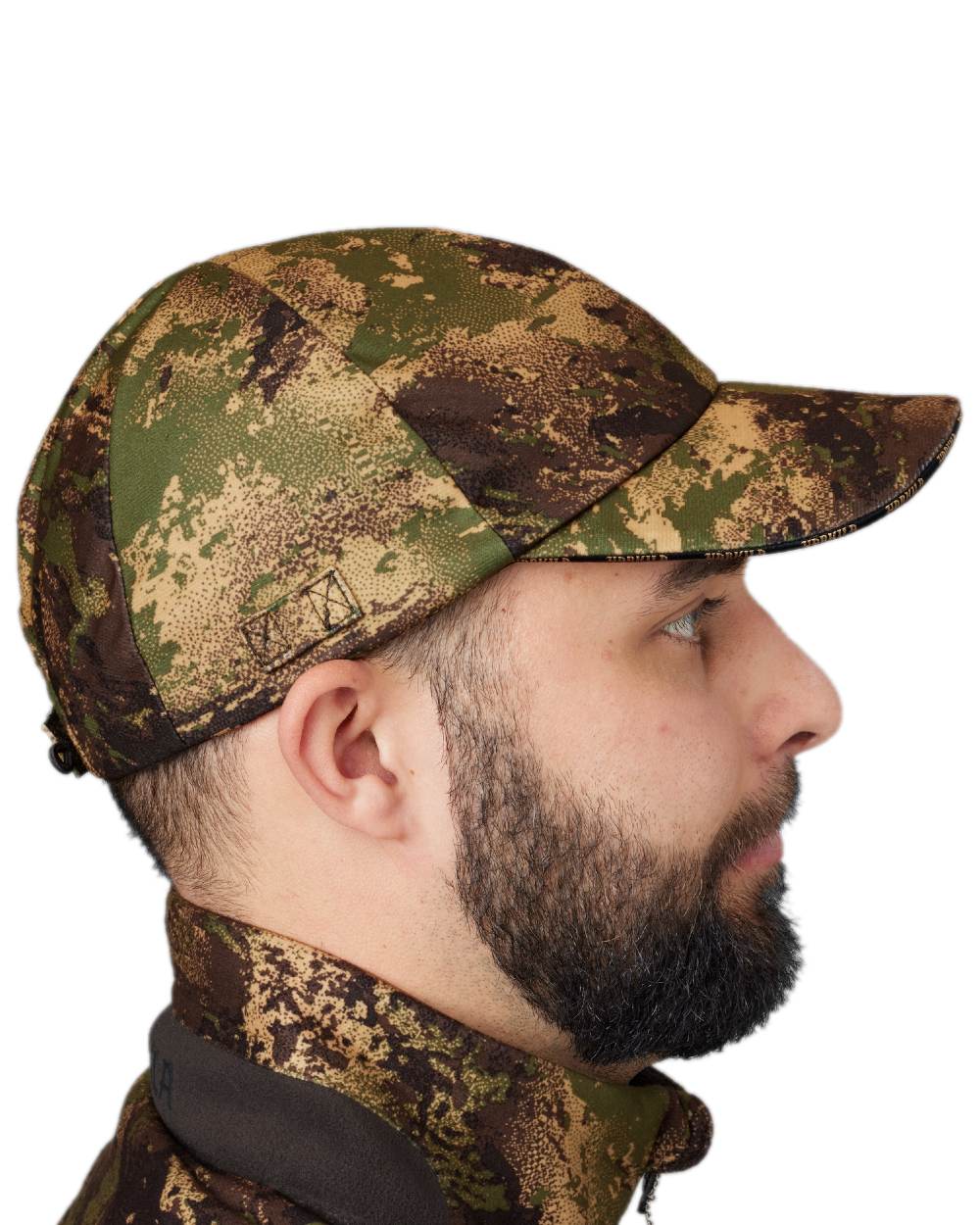 AXIS Forest Coloured Harkila Deer Stalker Camo HWS Cap on white background