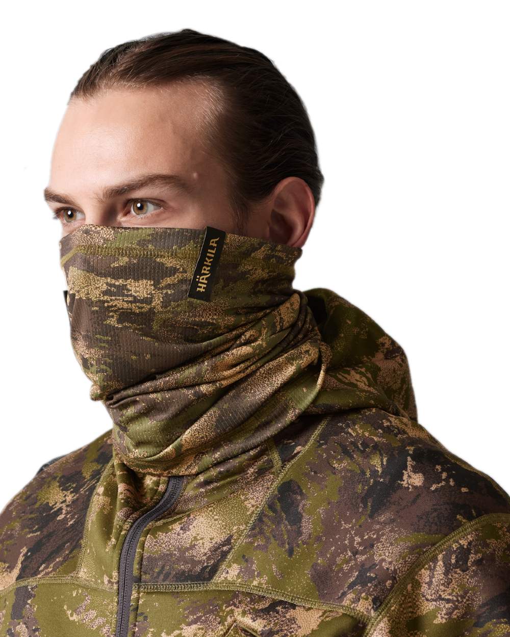 AXIS Forest Coloured Harkila Deer Stalker Camo Neck Gaiter on white background