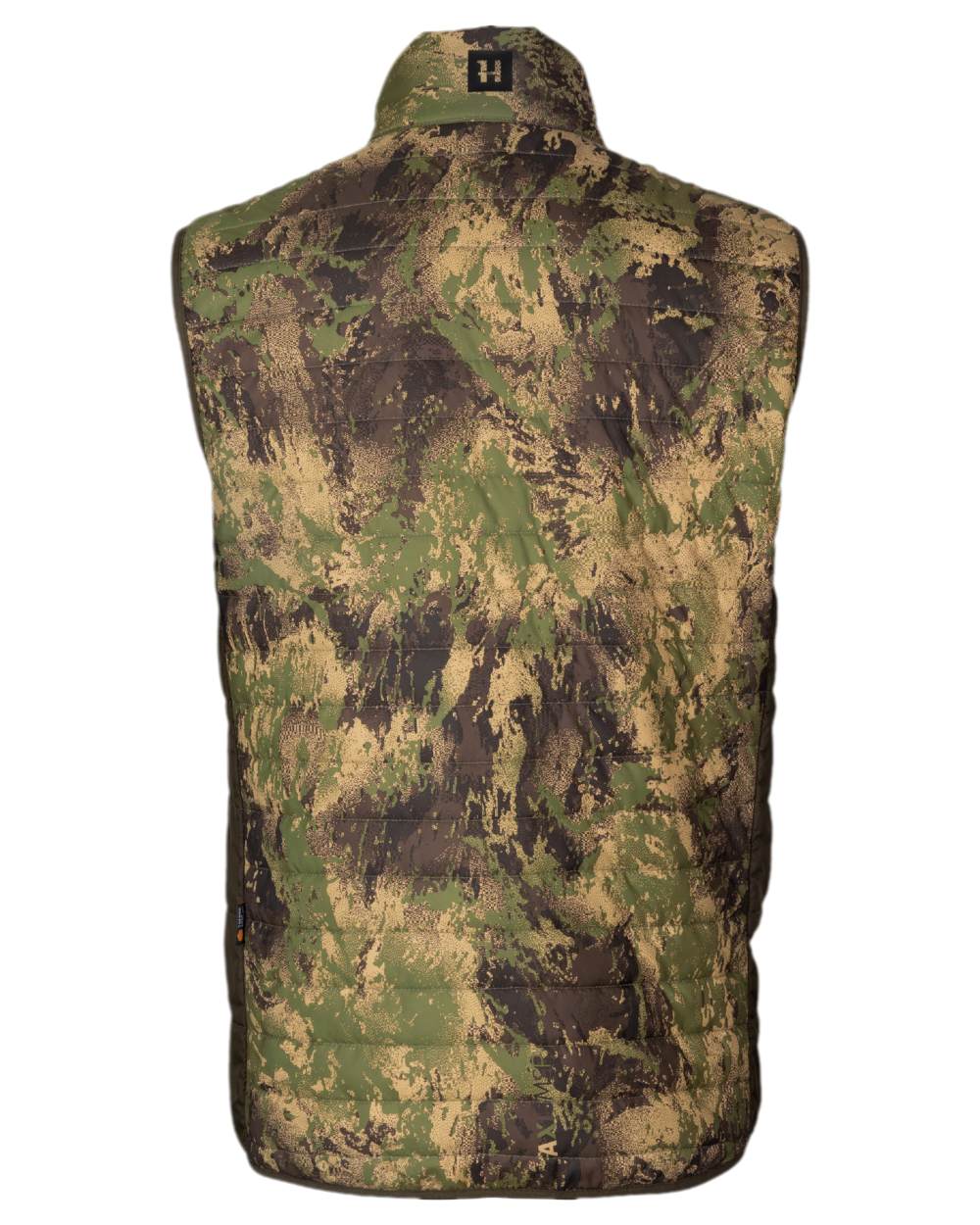 Willow Green AXIS Forest Coloured Harkila Deer Stalker Camo Reversible Packable Waistcoat on white background