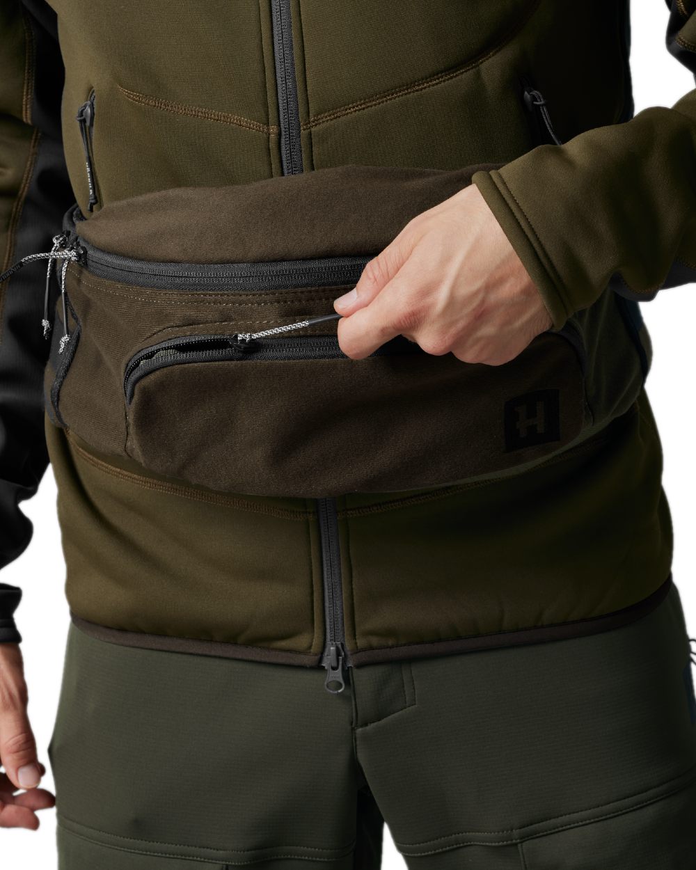 Willow Green Coloured Harkila Deer Stalker Waist Pack on white background
