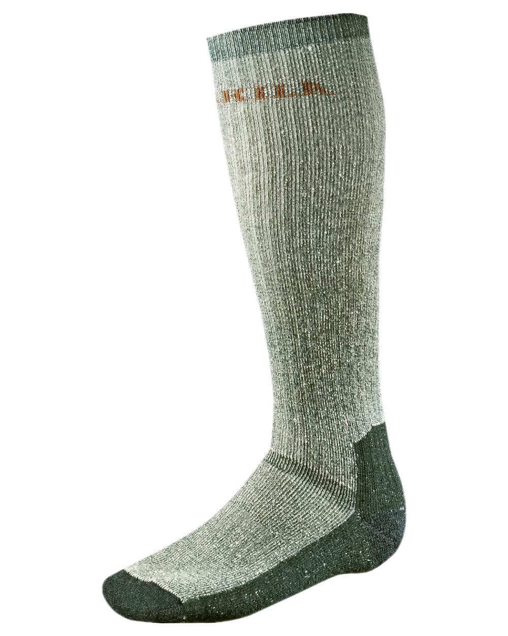 Grey Green Coloured Harkila Expedition Long Sock on white background