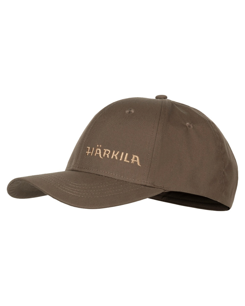 Dark Earth coloured Harkila Fjell Cap on white background