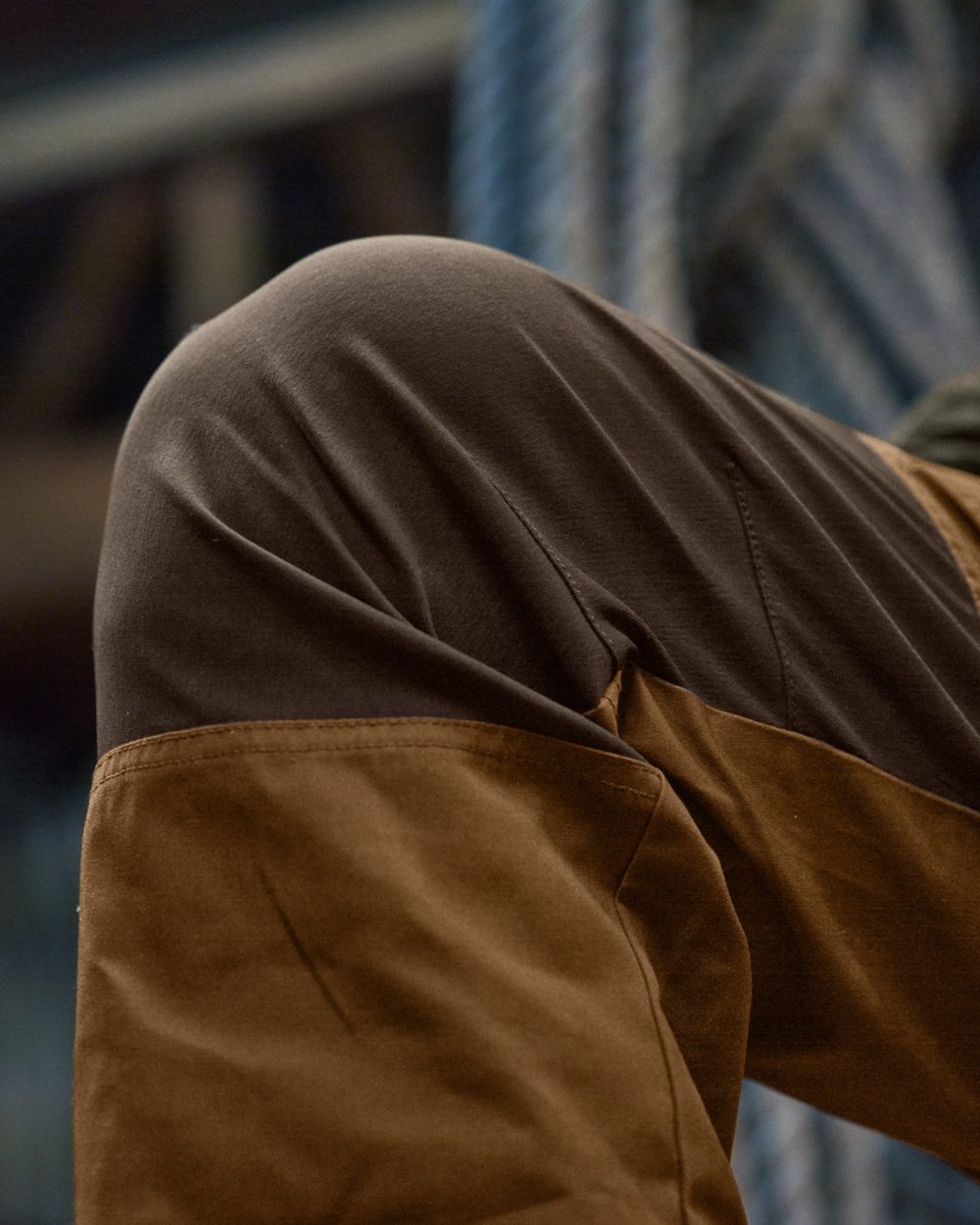 Rustique Clay Brown Coloured Harkila Fjell Trousers on factory background