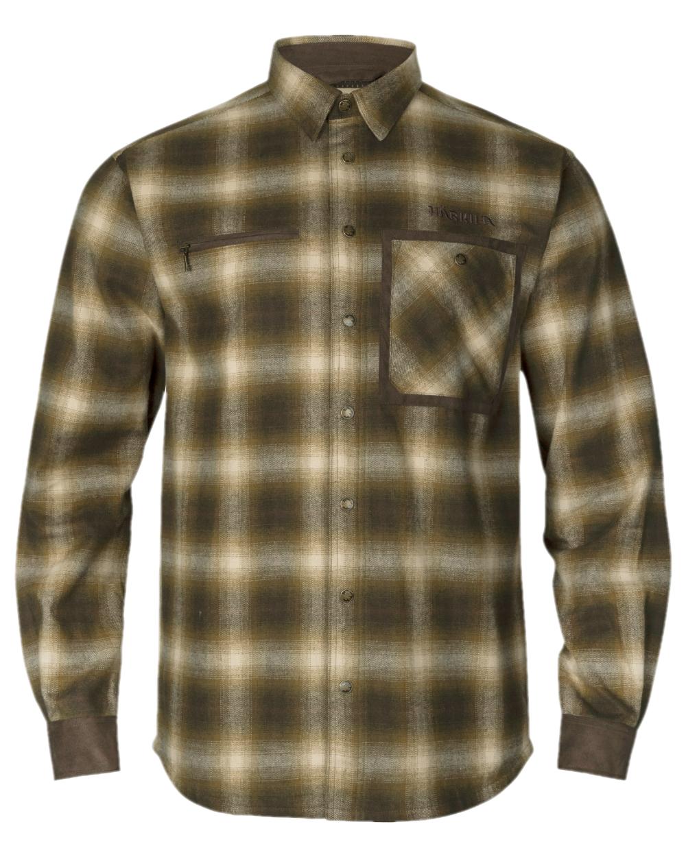 Willow Green Coloured Harkila Folke Shirt Jacket on white background