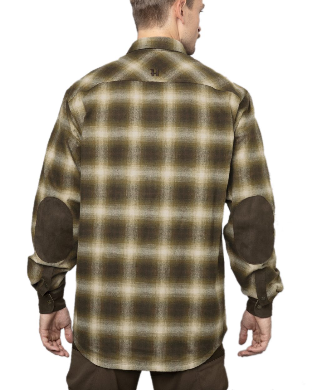 Willow Green Coloured Harkila Folke Shirt Jacket on white background