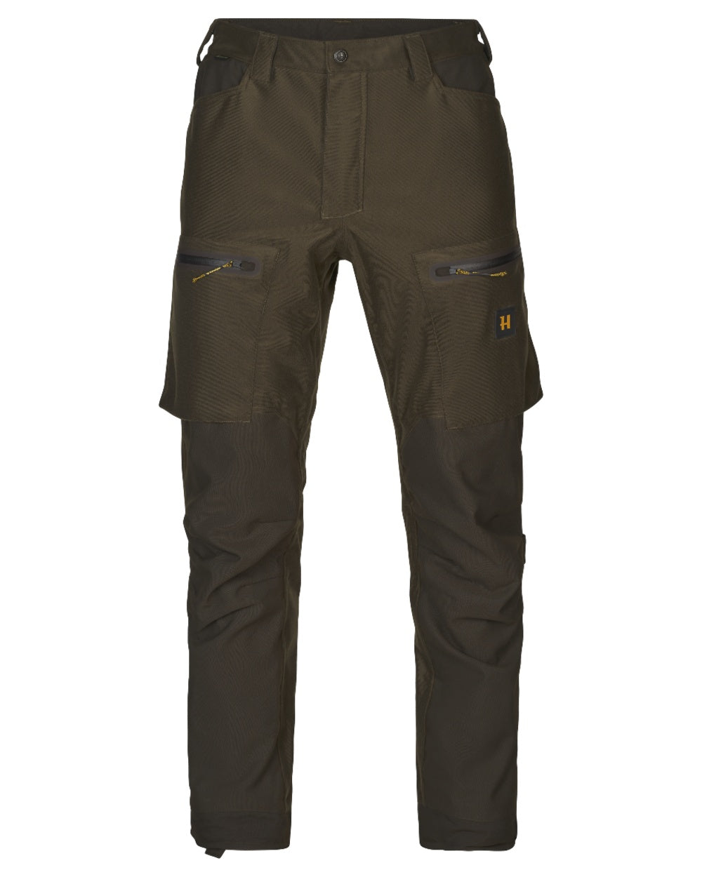 Hunting Green Shadow Brown Coloured Harkila Forest Hunter Pro GTX Trousers on white background