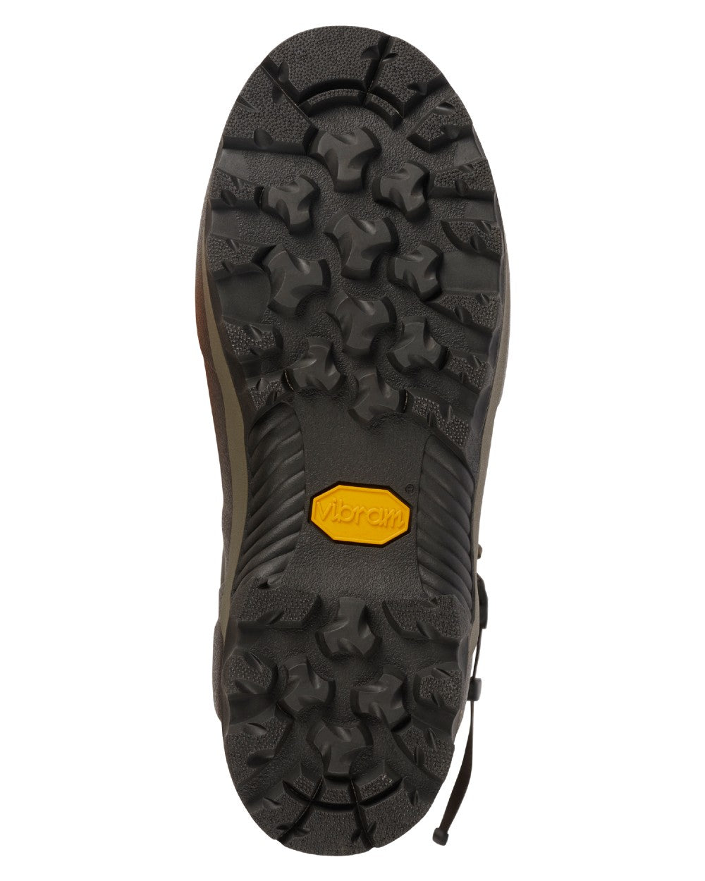 Willow Green Deep Brown Coloured Harkila Forester Zip Rubber Boot on white background