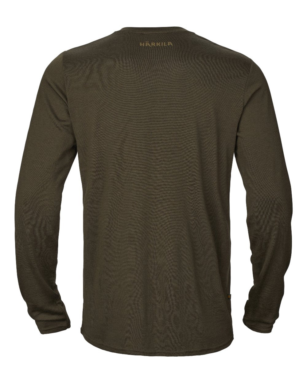 Willow Green Stag Coloured Harkila Game Long Sleeve T-Shirt on white background