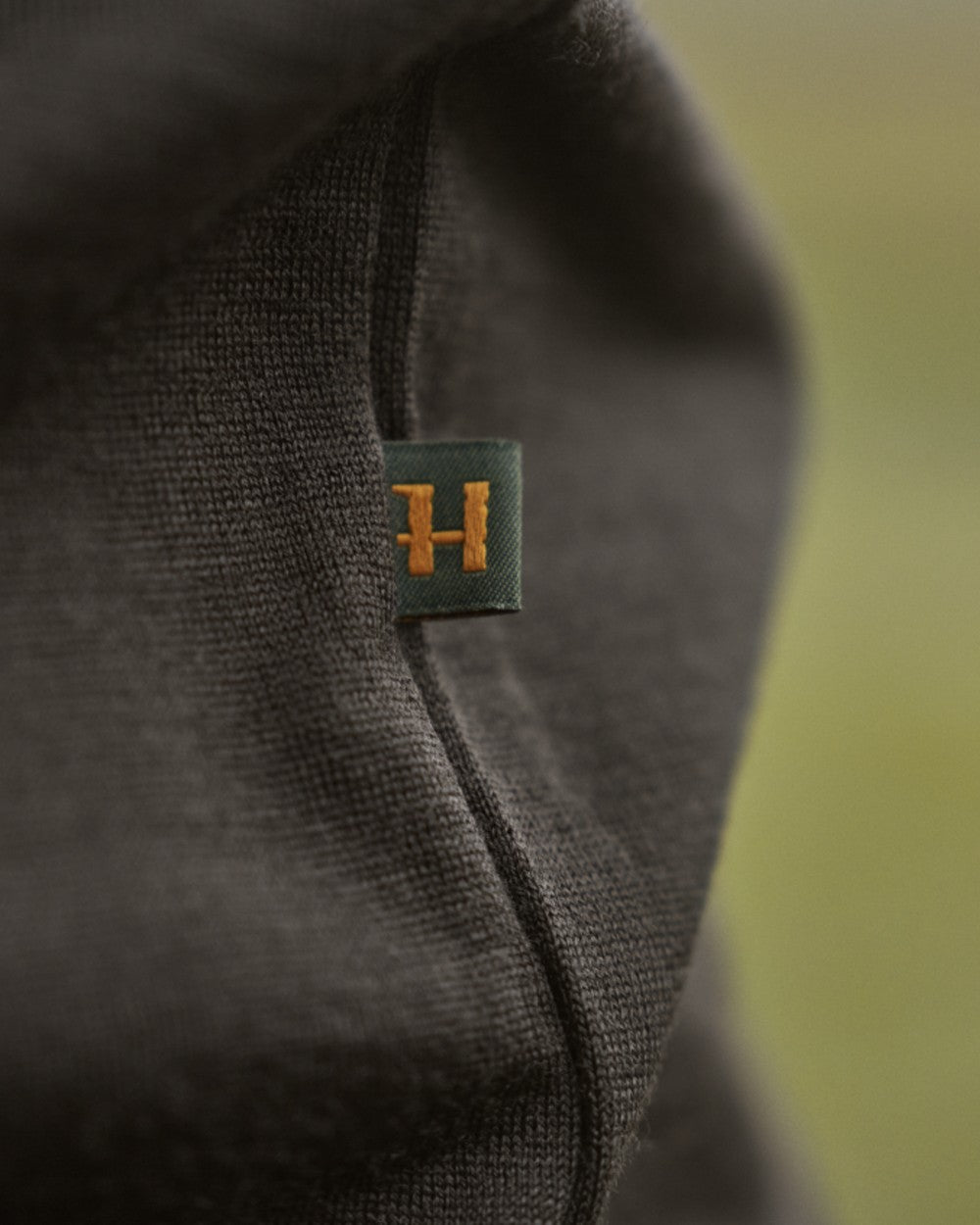 Shadow Brown Wildboar Coloured Harkila Game Short Sleeve T-Shirt on outdoor background