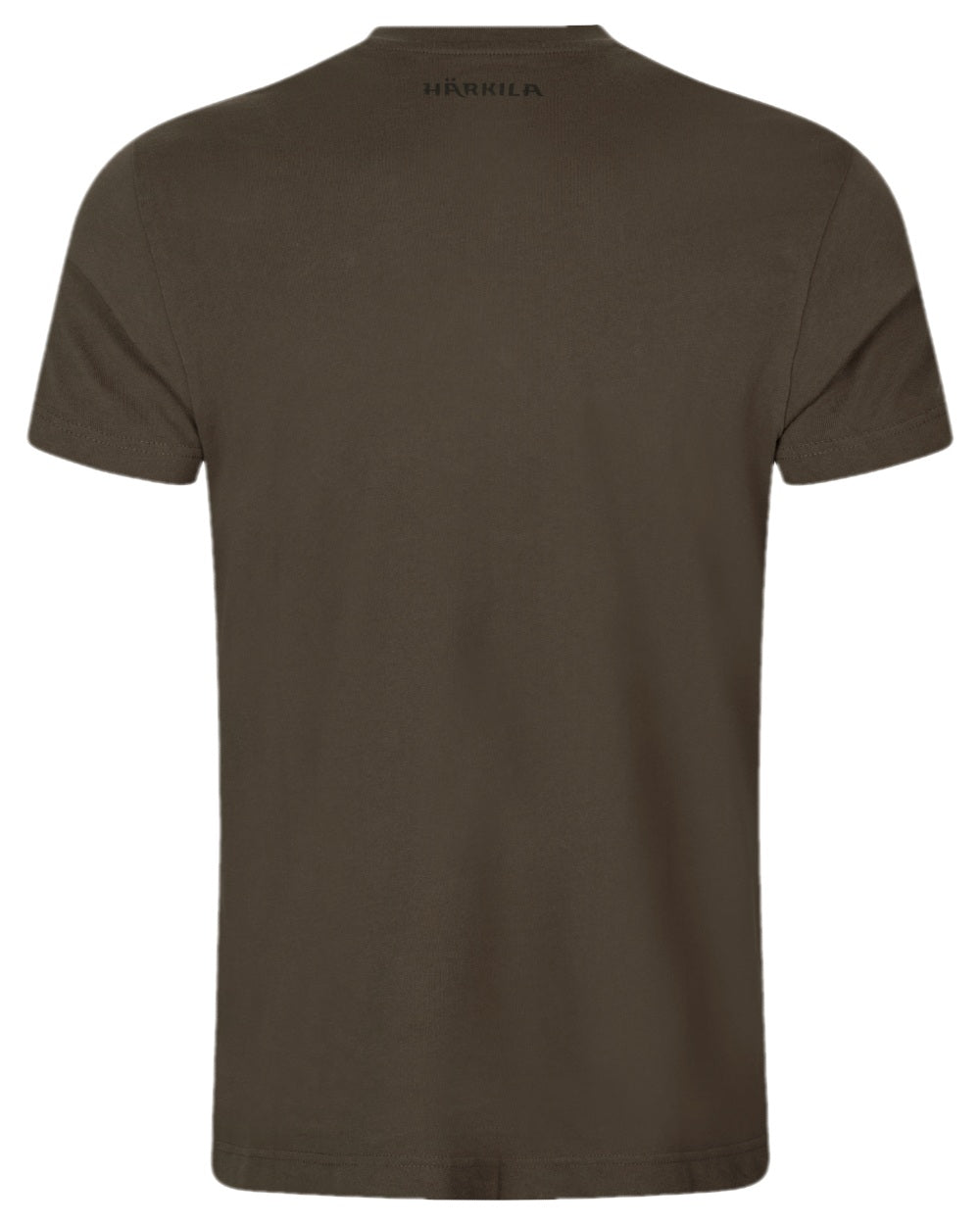 Shadow Brown Coloured Harkila Instinct Short Sleeve T-Shirt on white background