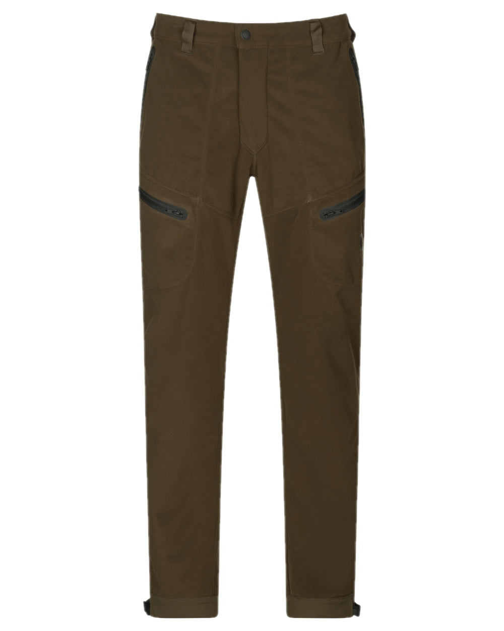 Hunting Green MossyOak Coloured Harkila Kamko Camo Reversible WSP Trousers on white background