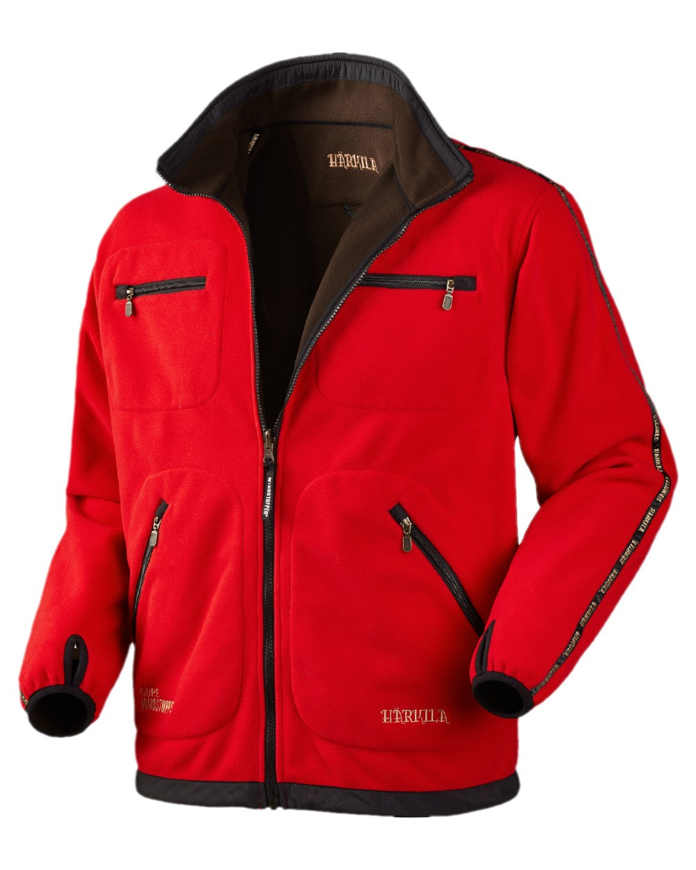 Brown Red Coloured Harkila Kamko Fleece on white background