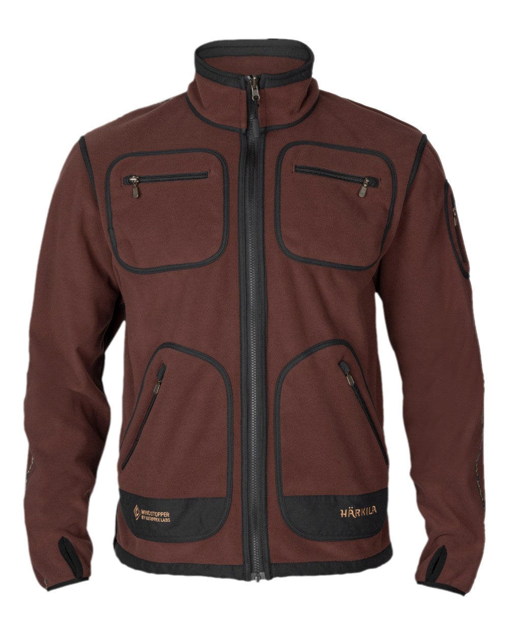 Green Bordeaux Coloured Harkila Kamko Fleece on white background