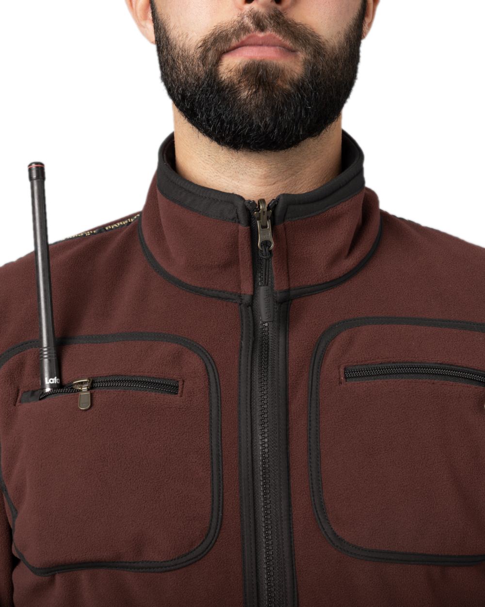 Green Bordeaux Coloured Harkila Kamko Fleece on white background