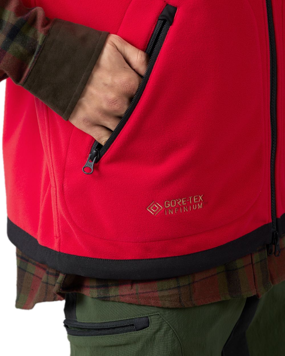 Brown Red Coloured Harkila Kamko Fleece Waistcoat on white background