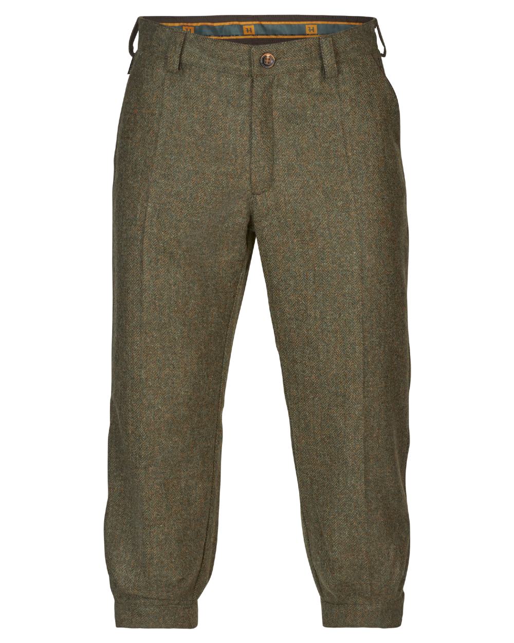 Forest Green Herringbone coloured Harkila Kenmore GTX Breeks on white background
