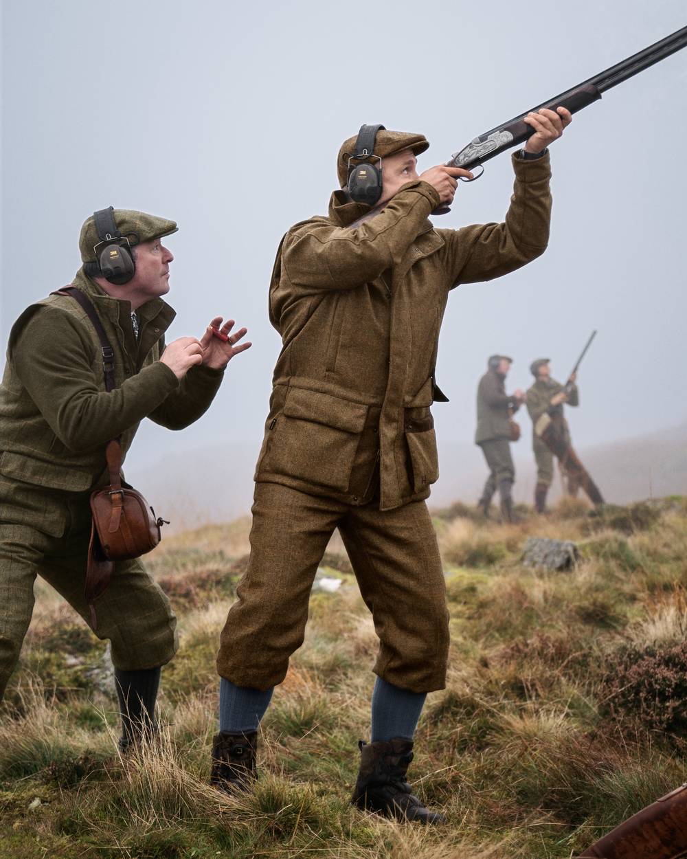 Terragon Brown Coloured Harkila Kenmore GTX Jacket on outdoor background