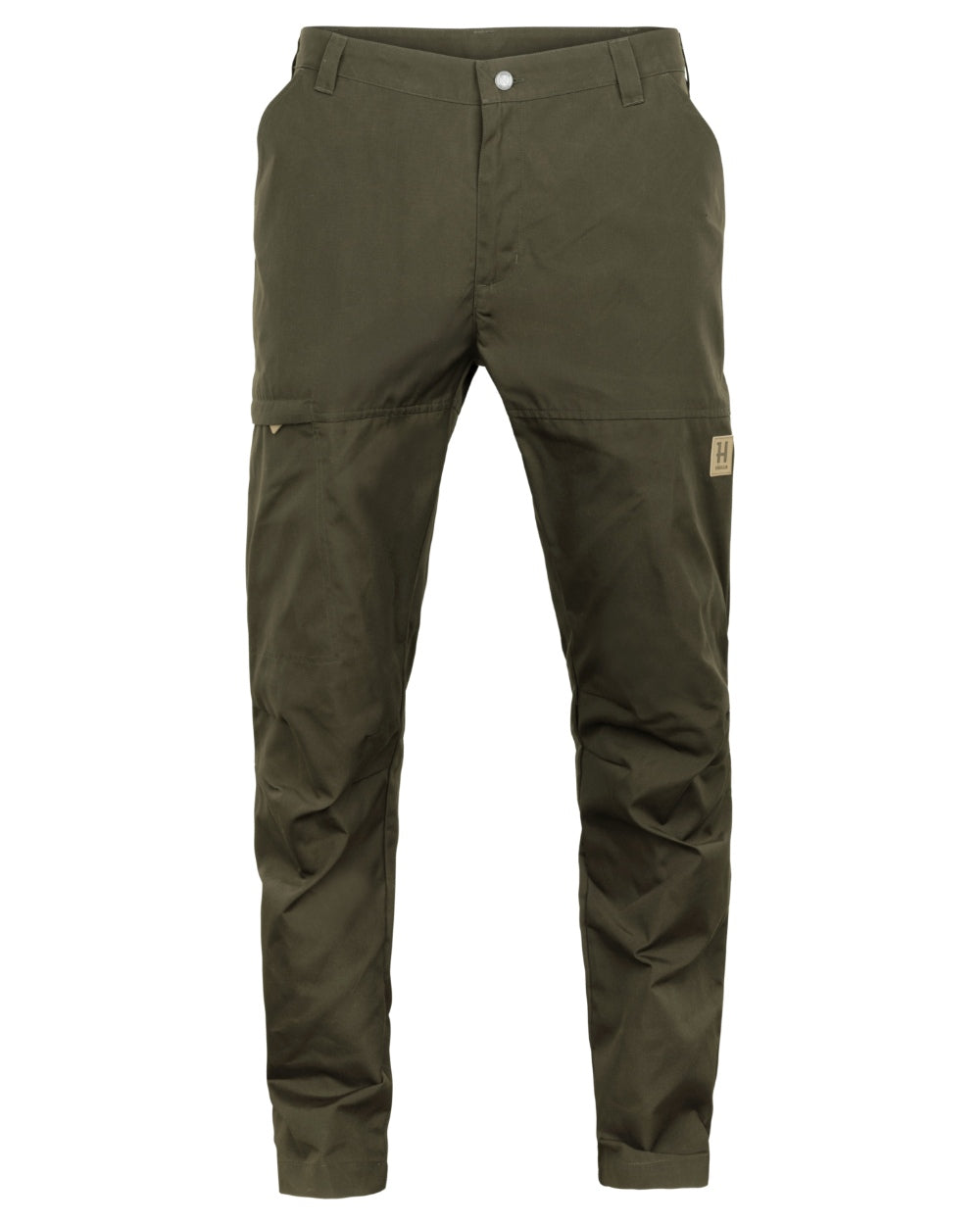 Willow Green coloured Harkila Mens Fjell Ace Trousers on white background