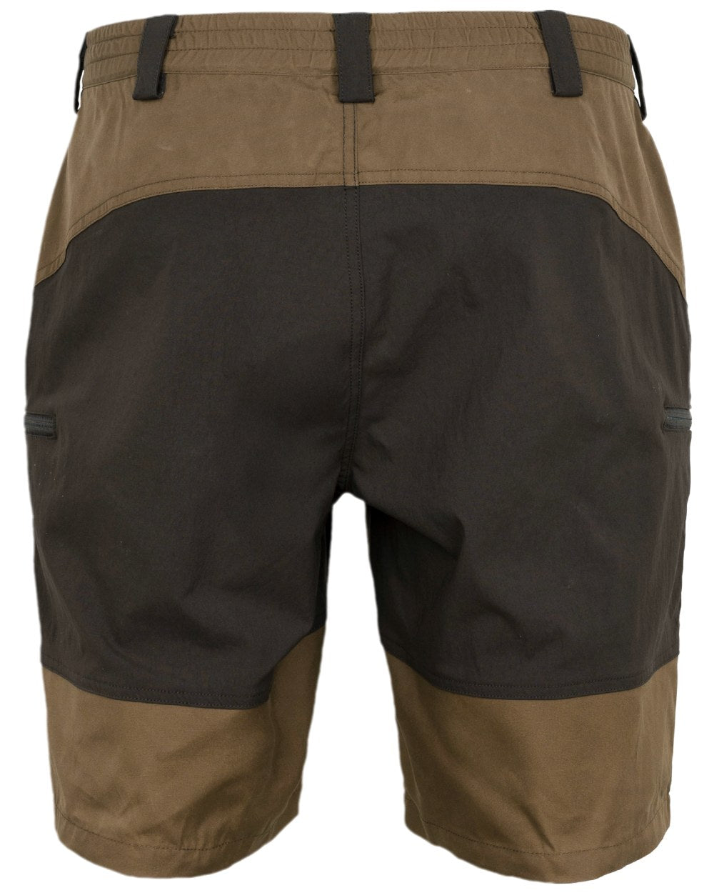 Dark Earth Shadow Brown Coloured Harkila Mens Fjell Shorts on white background