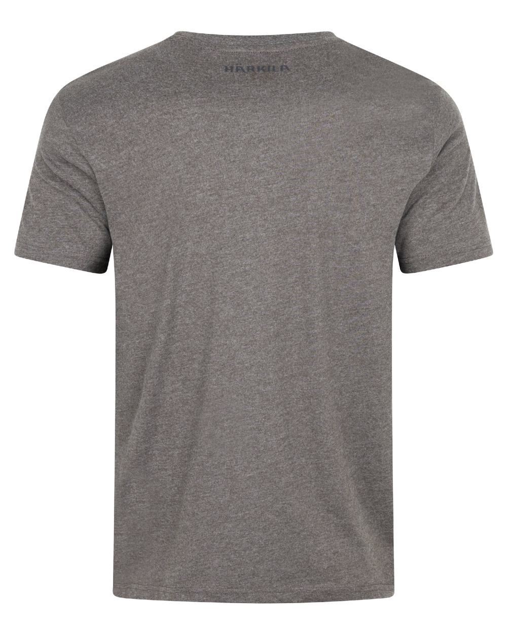Brown Melange coloured Harkila Mens Identity Short Sleeve T-Shirt on white background