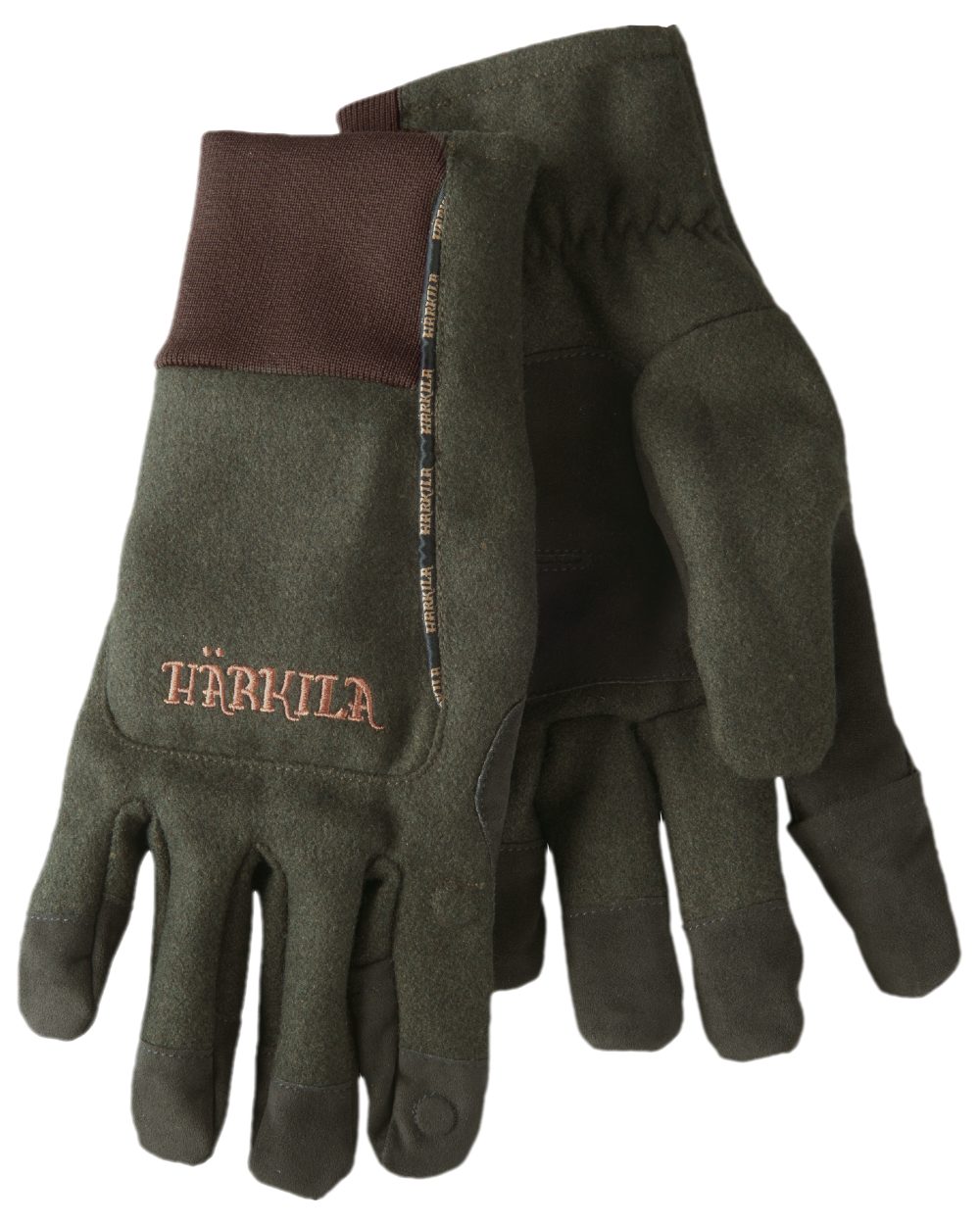 Willow Green Coloured Harkila Metso Active Gloves on white background