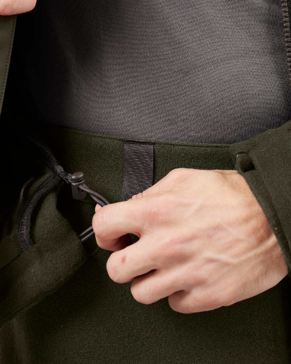 Willow Green Coloured Harkila Metso Hybrid Jacket on white background