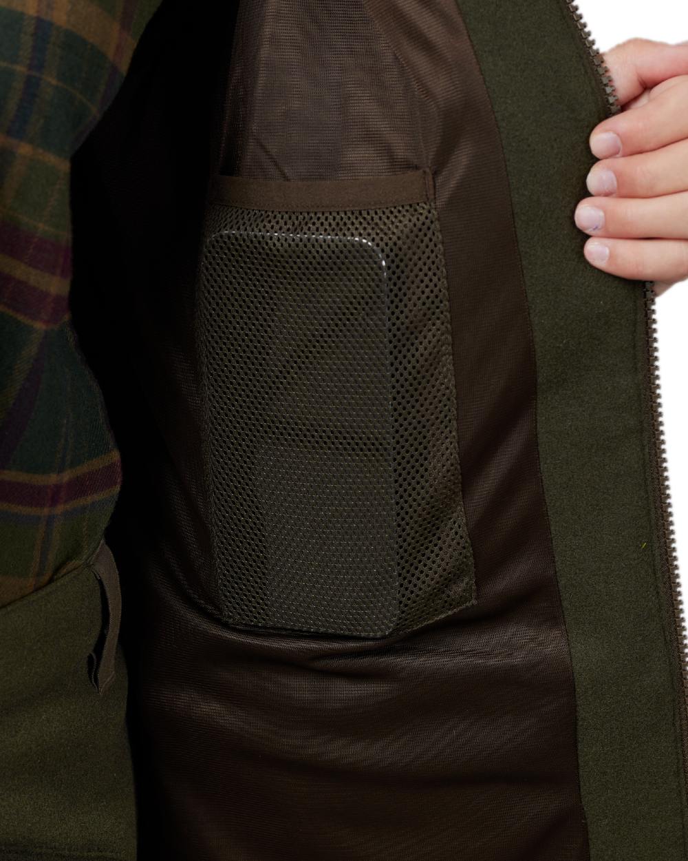 Willow Green Coloured Harkila Metso Womens Hybrid Jacket on white background