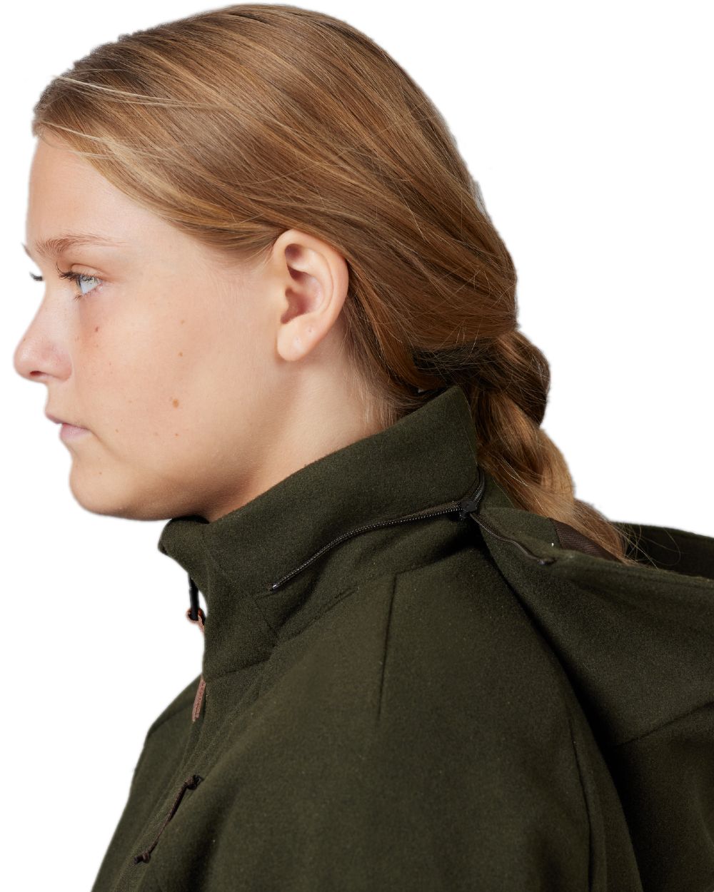 Willow Green Coloured Harkila Metso Womens Hybrid Jacket on white background