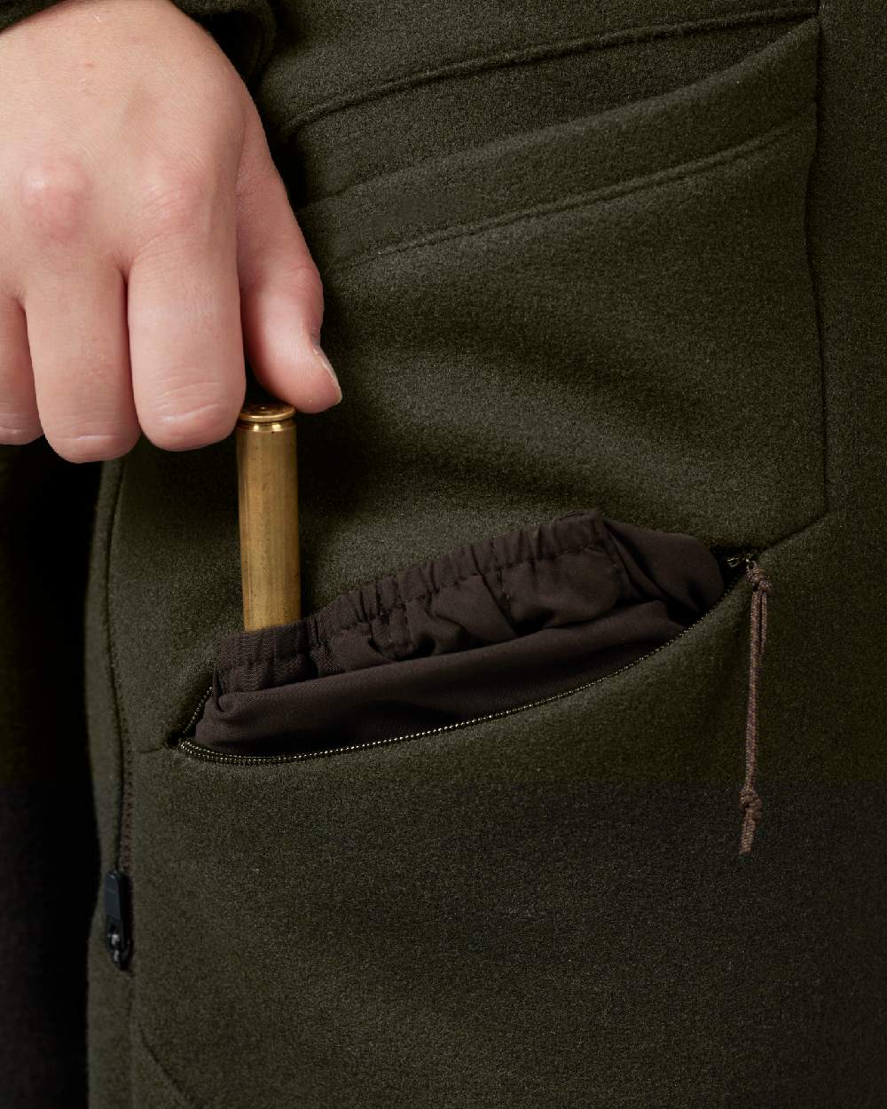 Willow Green Coloured Harkila Metso Womens Hybrid Trousers on white background