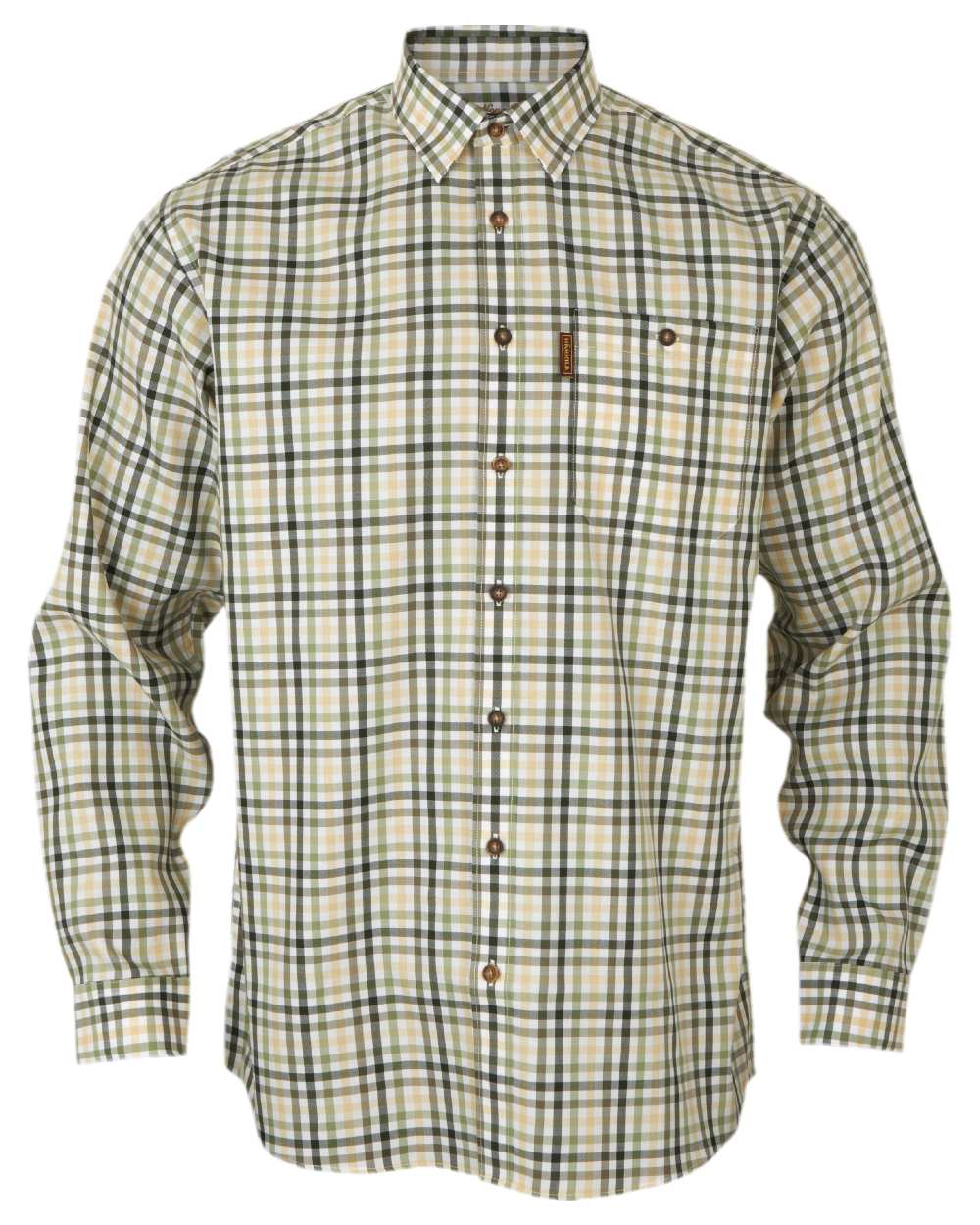 Beech Green Check Coloured Harkila Milford Shirt on white background