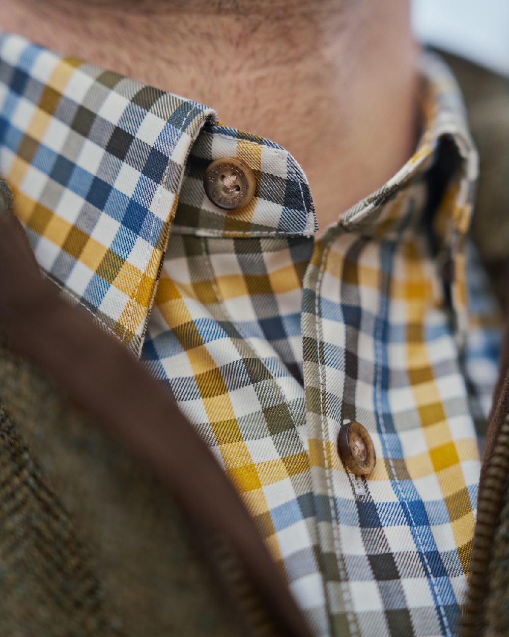 Grape Leaf Coloured Harkila Milford Shirt on outdoor background