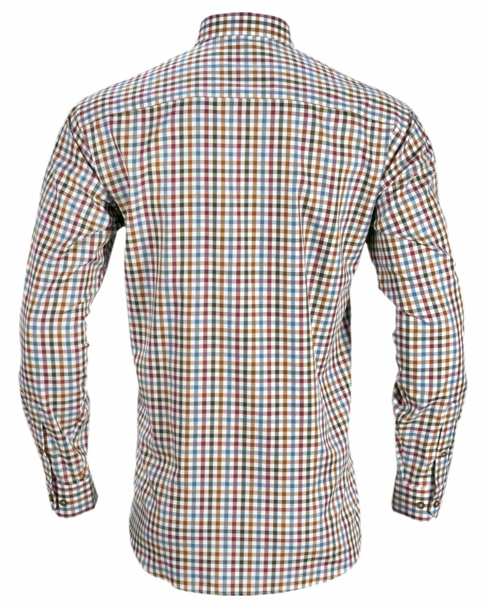 Multi Check Coloured Harkila Milford Shirt on white background