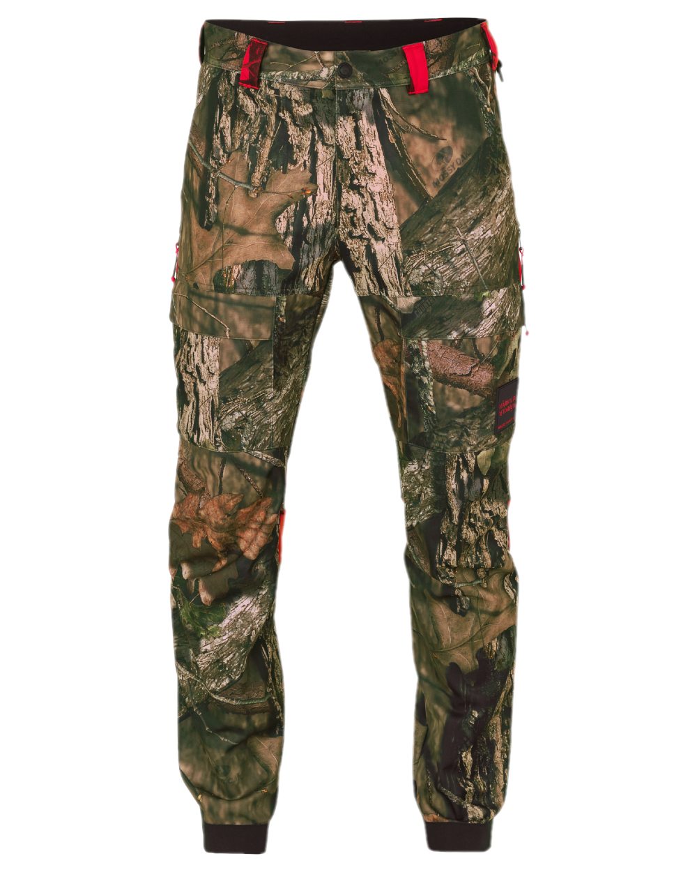 Mossy Oak Break-Up Country Red Coloured Harkila Moose Hunter 2.0 Light Trousers on white background