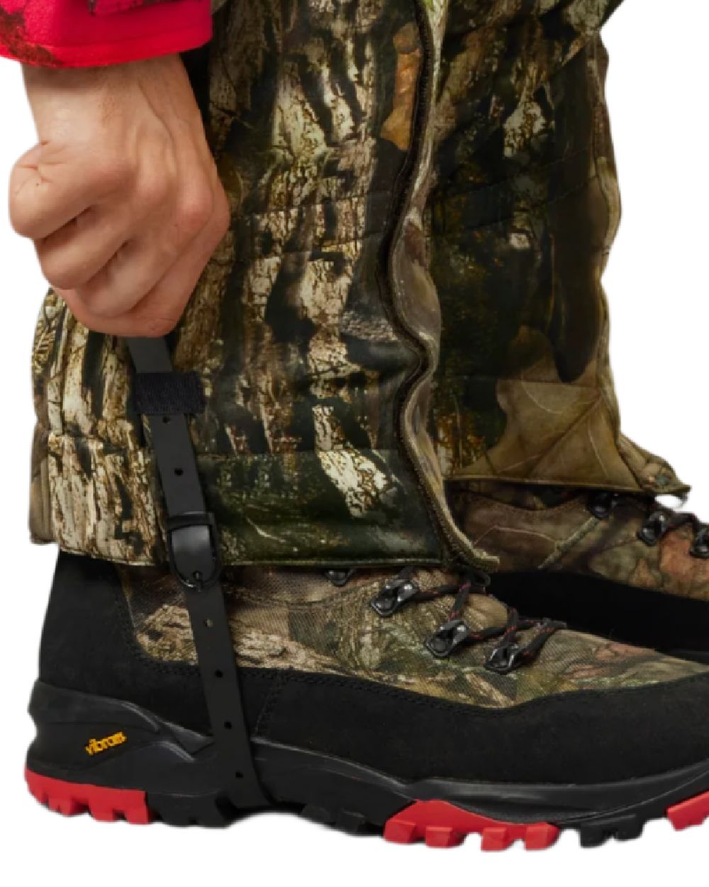 Mossy Oak Break-up Country Coloured Harkila Moose Hunter 2.0 Silent Gaiters on white background