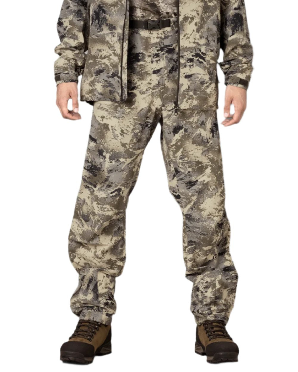 AXIS Mountain Coloured Harkila Mountain Hunter Expedition HWS Packable Trousers on white background