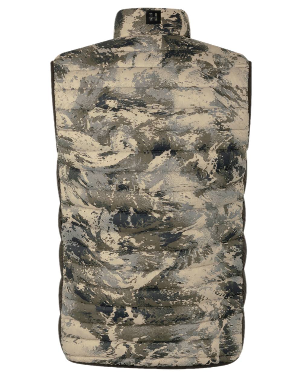 AXIS Mountain Shadow Brown Coloured Harkila Mountain Hunter Expedition Reversible Down Waistcoat on white background