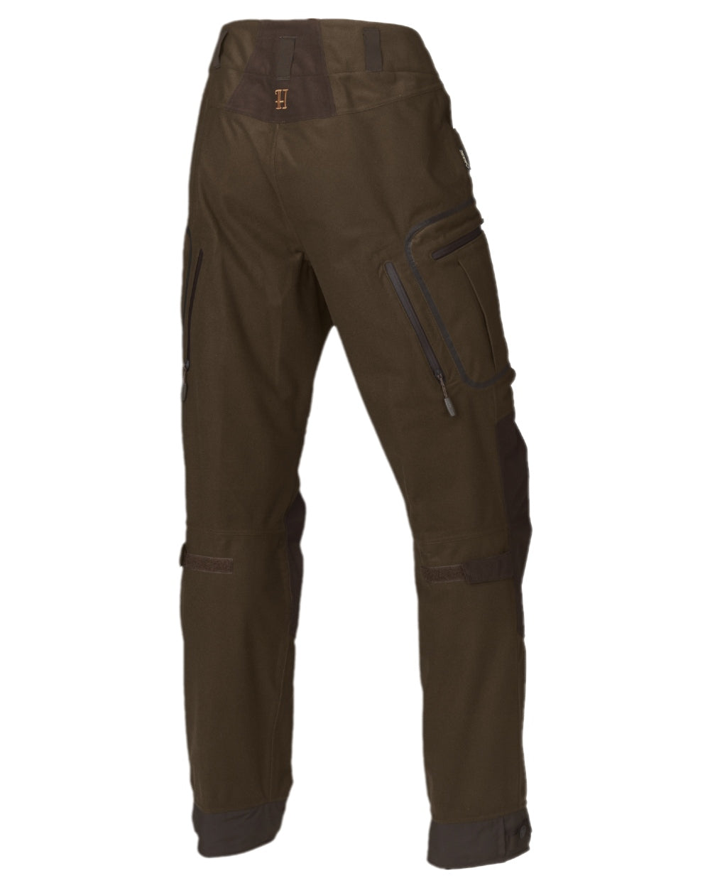 Hunting Green Shadow Brown Coloured Harkila Mountain Hunter Trousers on white background