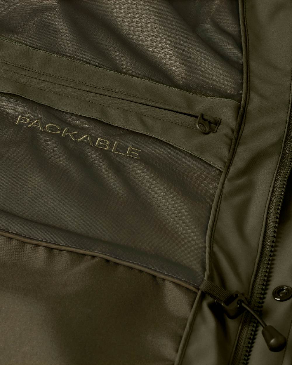 Willow Green Coloured Harkila Orton Packable Lady Jacket on white background